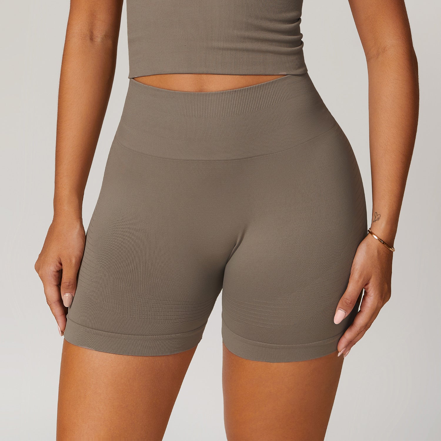 Seamless Tight High Waist Yoga Shorts Fitness Running Shorts