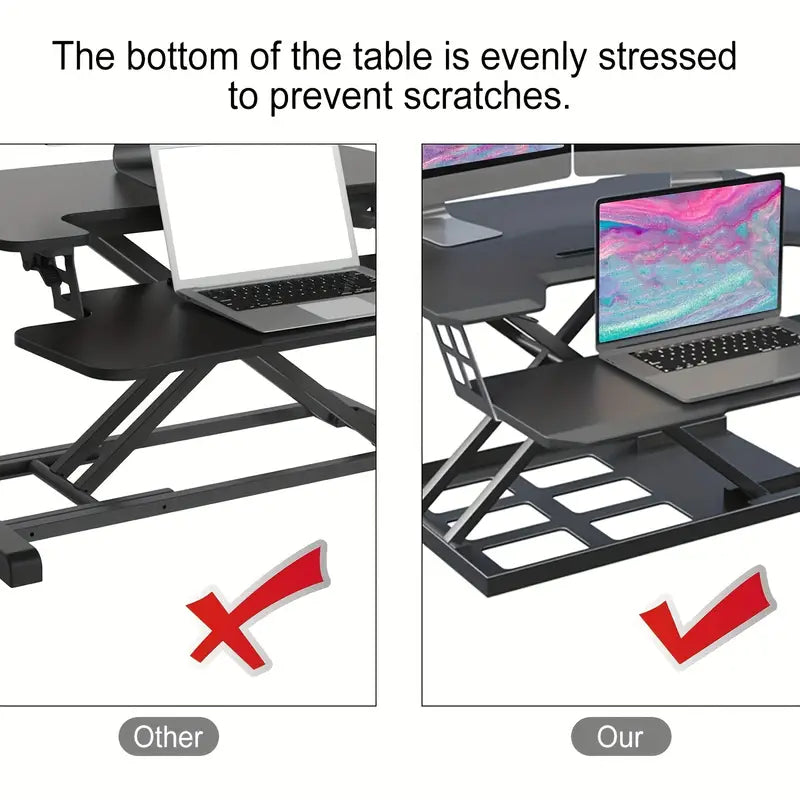 Foldable Standing Automatic Lifting Computer Table Desk-3