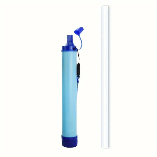 Outdoor Survival Straw Water Filter Bottle - Portable Emergency Purifier-0