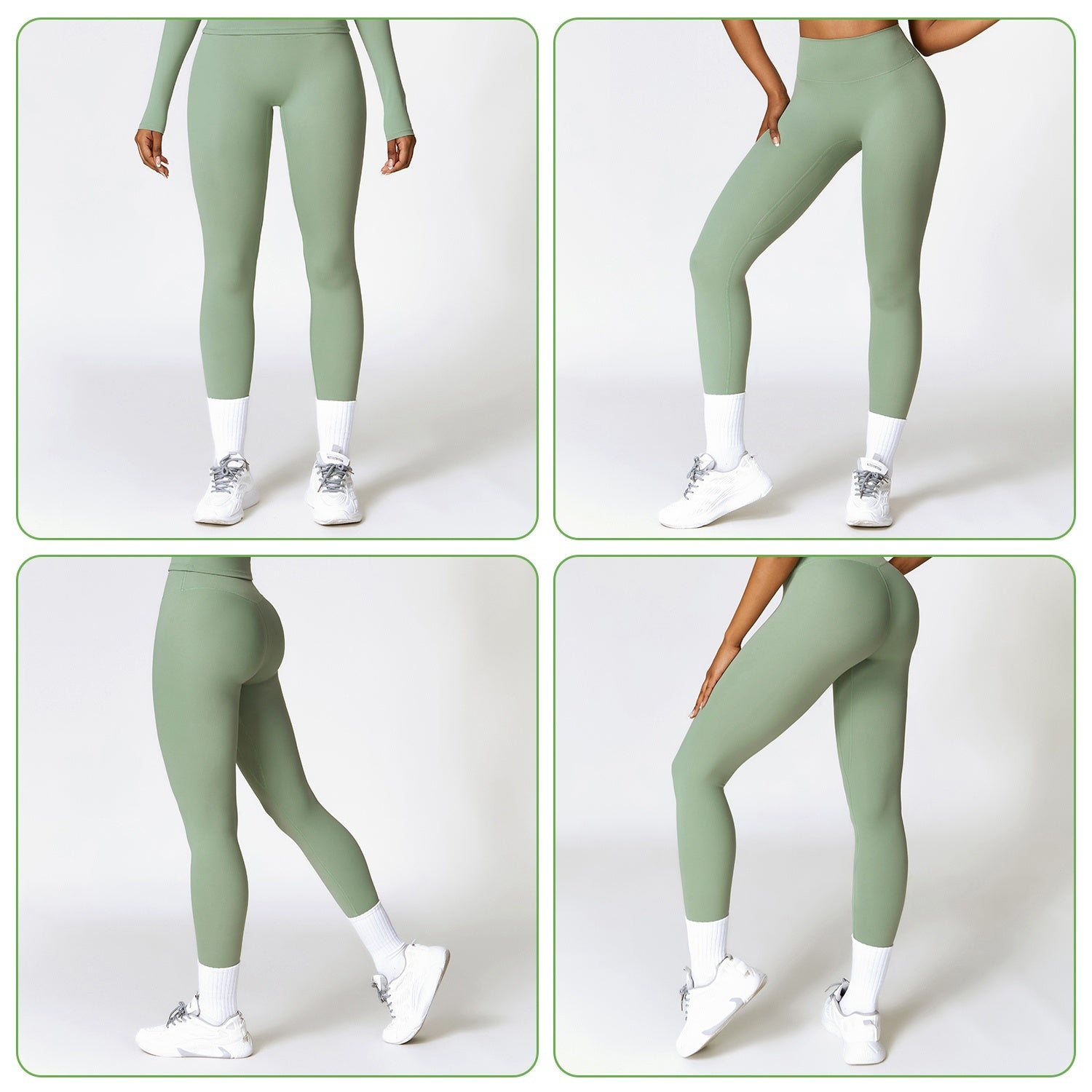 4 Sizes-5 Colors Option -- 1Pc Women's High Waist Workout Leggings Tummy Control Compression Yoga Tight Pants Gym Pants Athletic Running Leggings With 25In Inseam No Front Seam