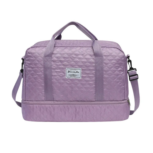 Duffle Gym Shoulder Lightweight Travel Bag (Purple)-0