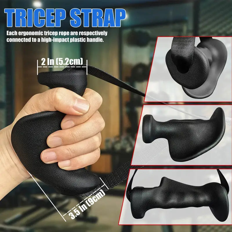 Ergonomic Tricep Rope Pulldown Attachment-2